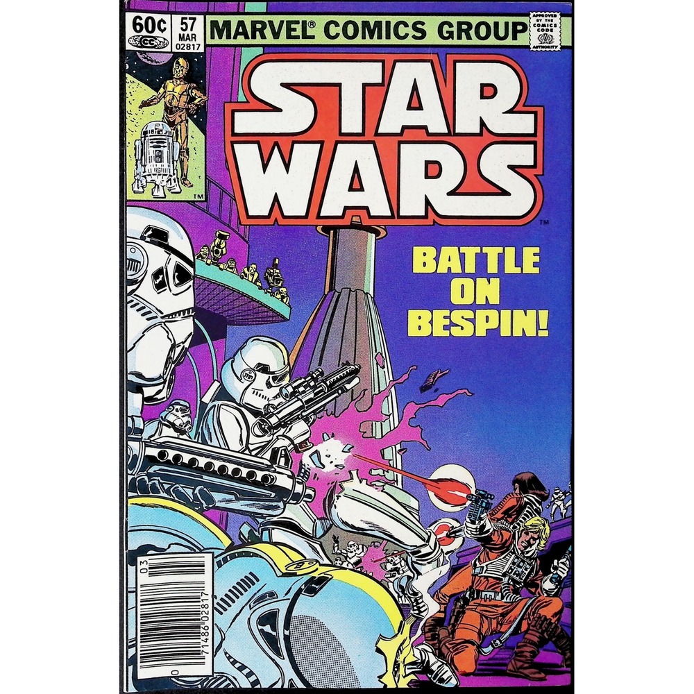 Star Wars #57 Newsstand Marvel comic book 1982 Battle on Bespin